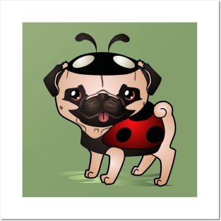 Lady Pug Posters and Art